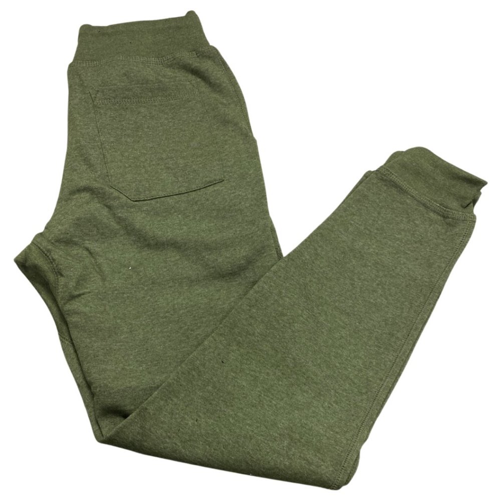 Young LA Men's Slim Fit Joggers Fitness Sweatpants Gym Training (Olive)